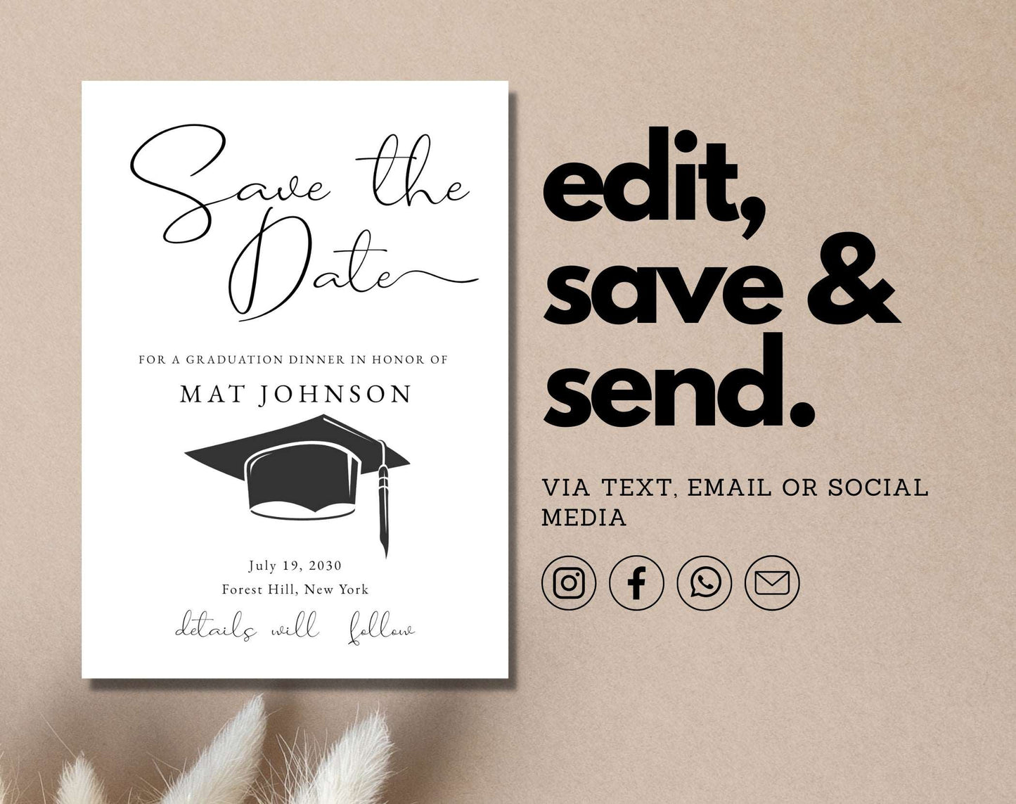Save The Date Graduation - Digital Doc Inc
