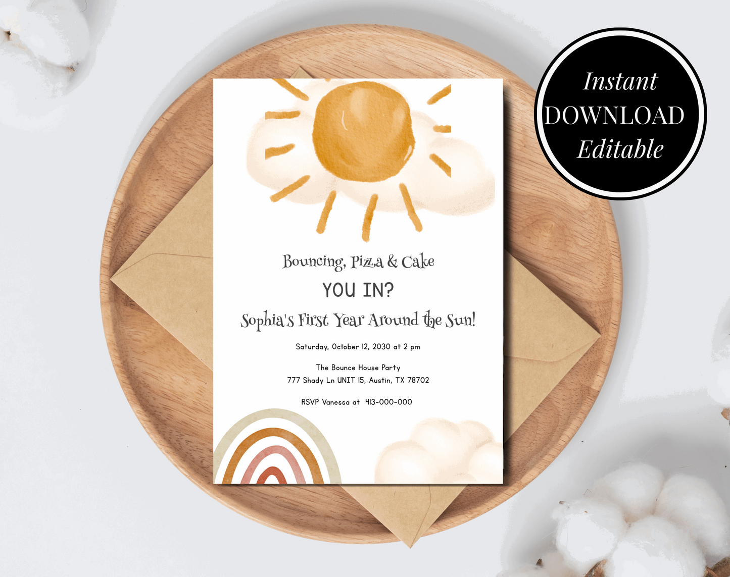 First birthday party invitation - Digital Doc Inc