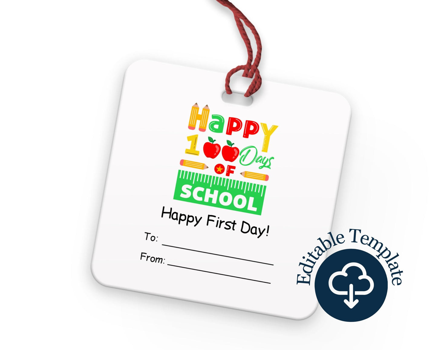 Teacher Gift Tag Personalizable - Digital Doc Inc