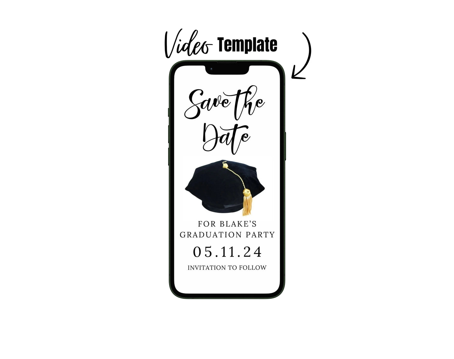 Graduation Save the Date Video Invitation