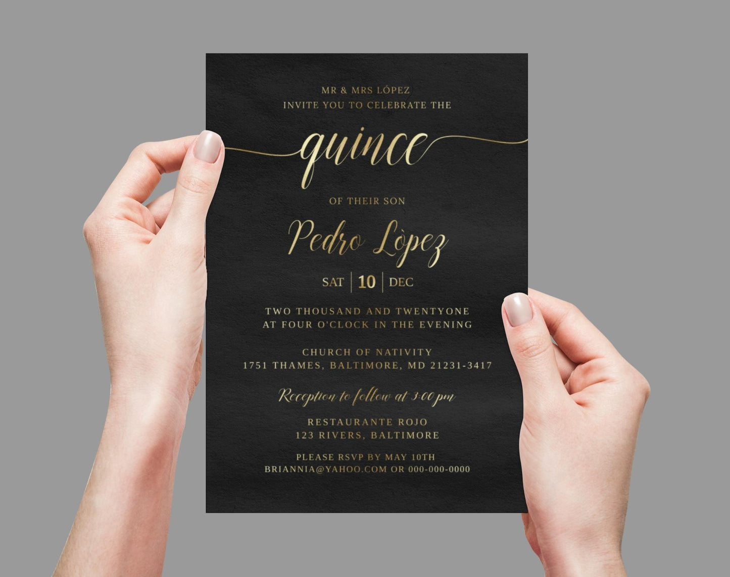 Quince Invitation Template 15th birthday invitation - Digital Doc Inc