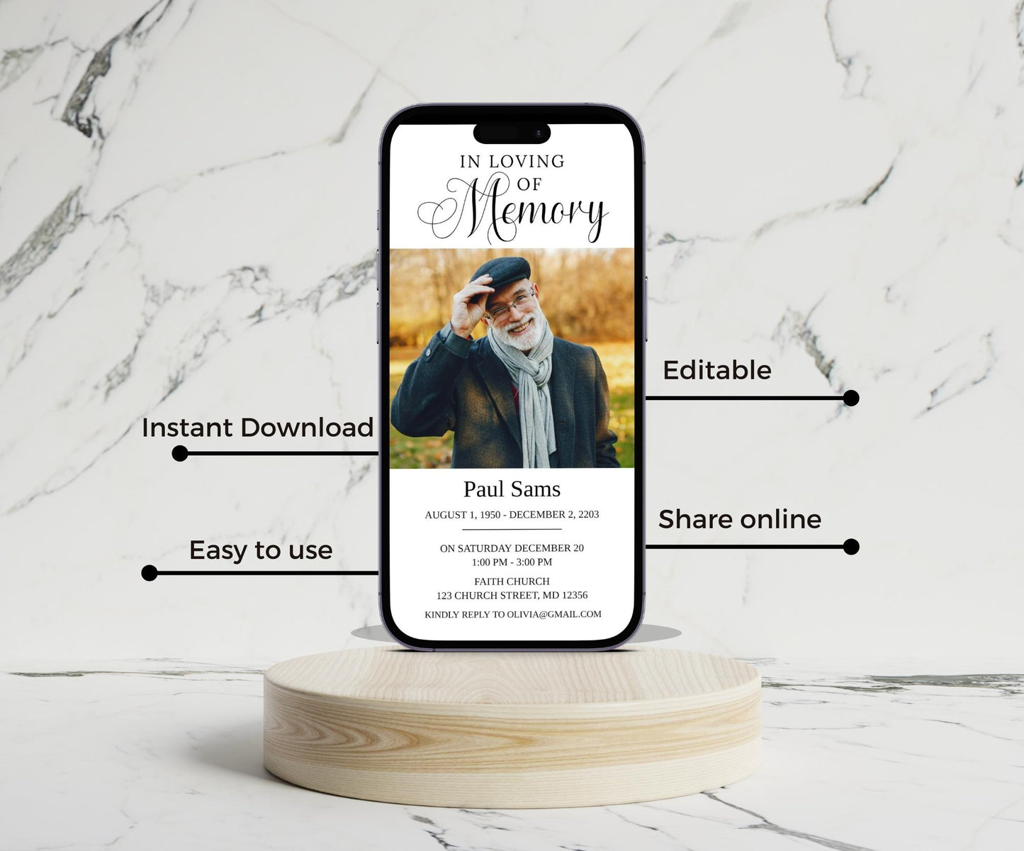 Funeral Invitation Template - Digital Doc Inc