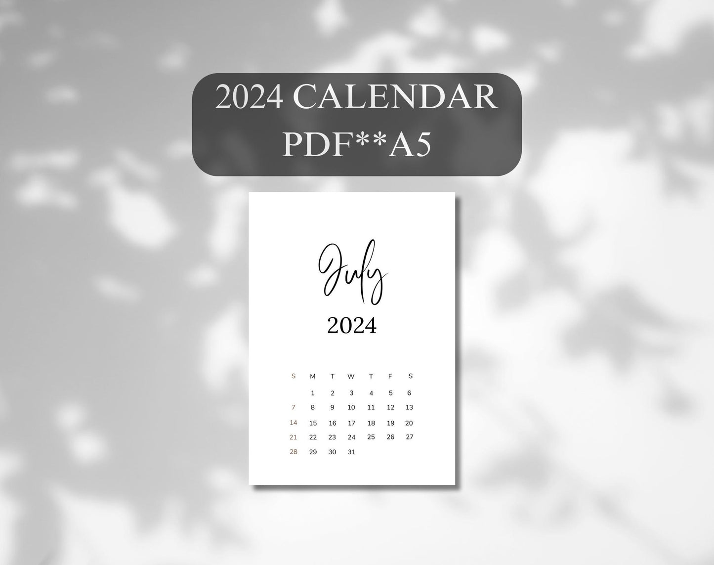 2024 Calendar Printable