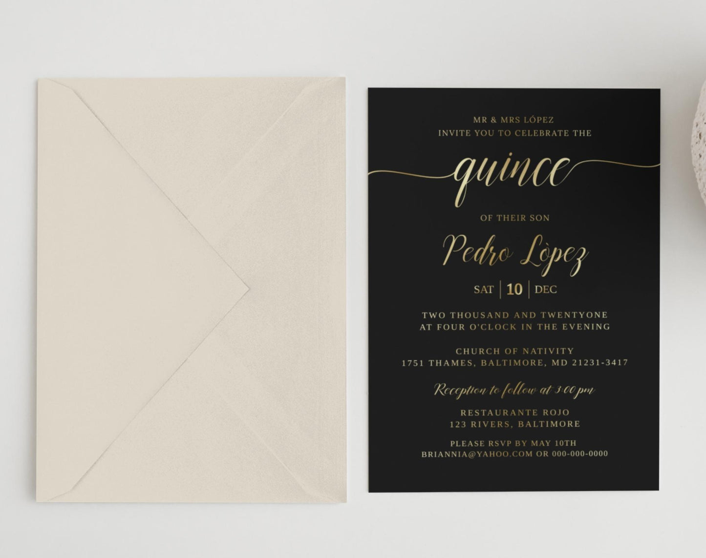 Quince Invitation Template 15th birthday invitation - Digital Doc Inc
