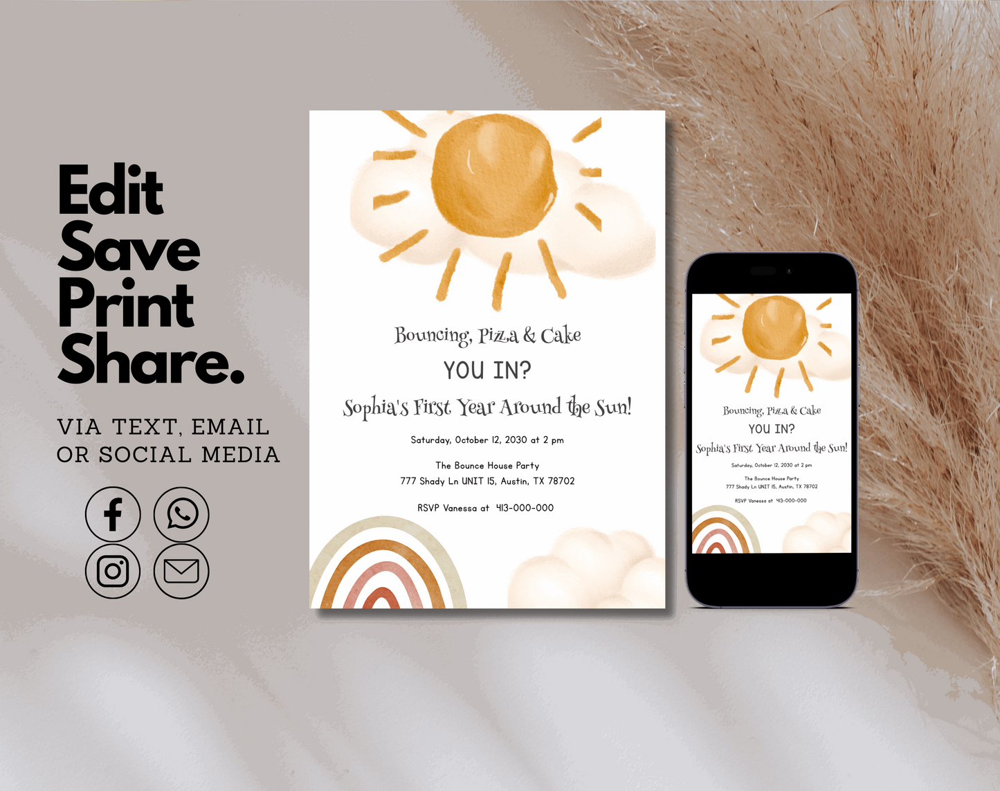 First birthday party invitation - Digital Doc Inc