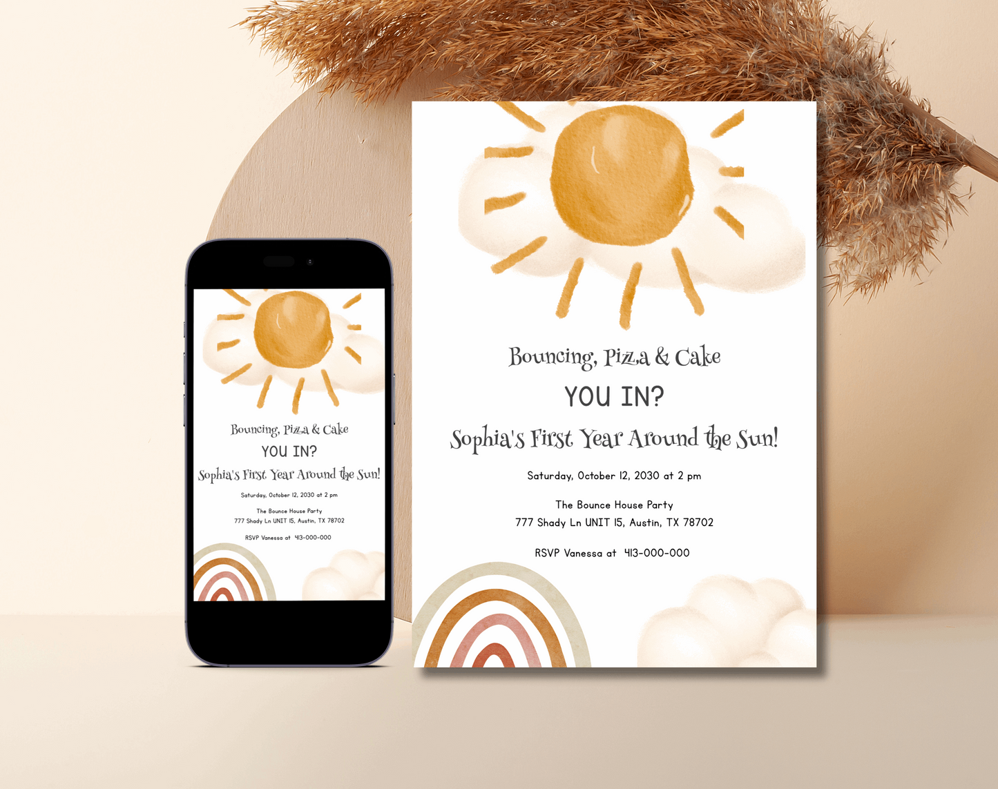 First birthday party invitation - Digital Doc Inc