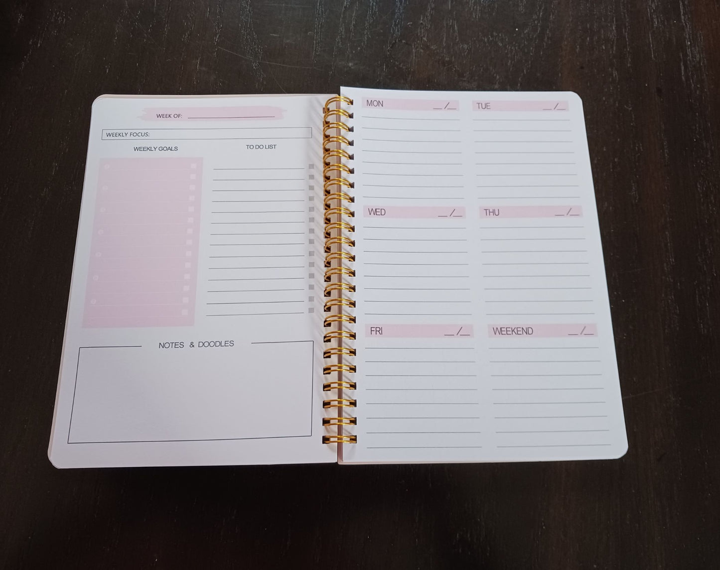 Weekly Goals Planner Notebook To Do List Habit Tracker Journal