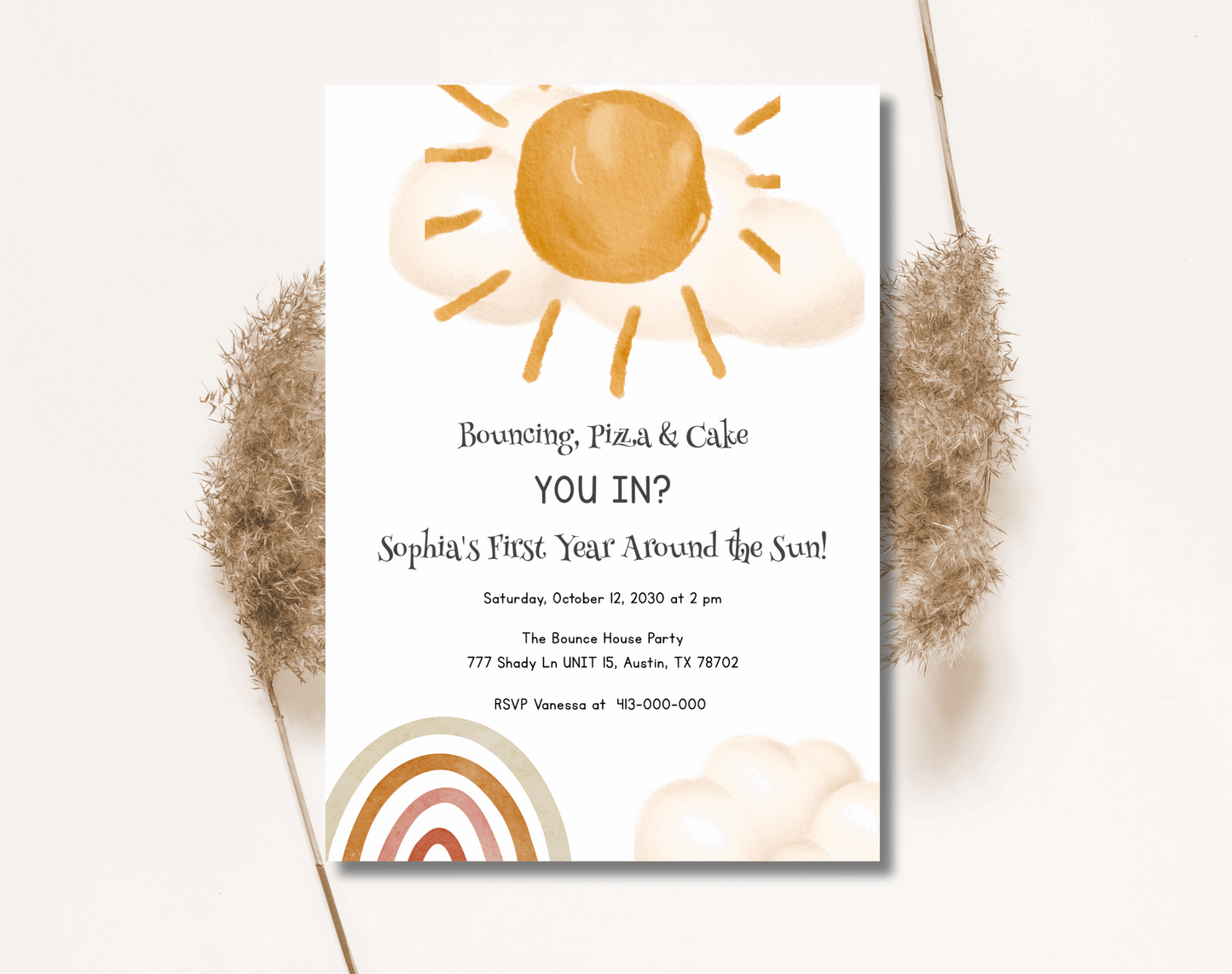 First birthday party invitation - Digital Doc Inc