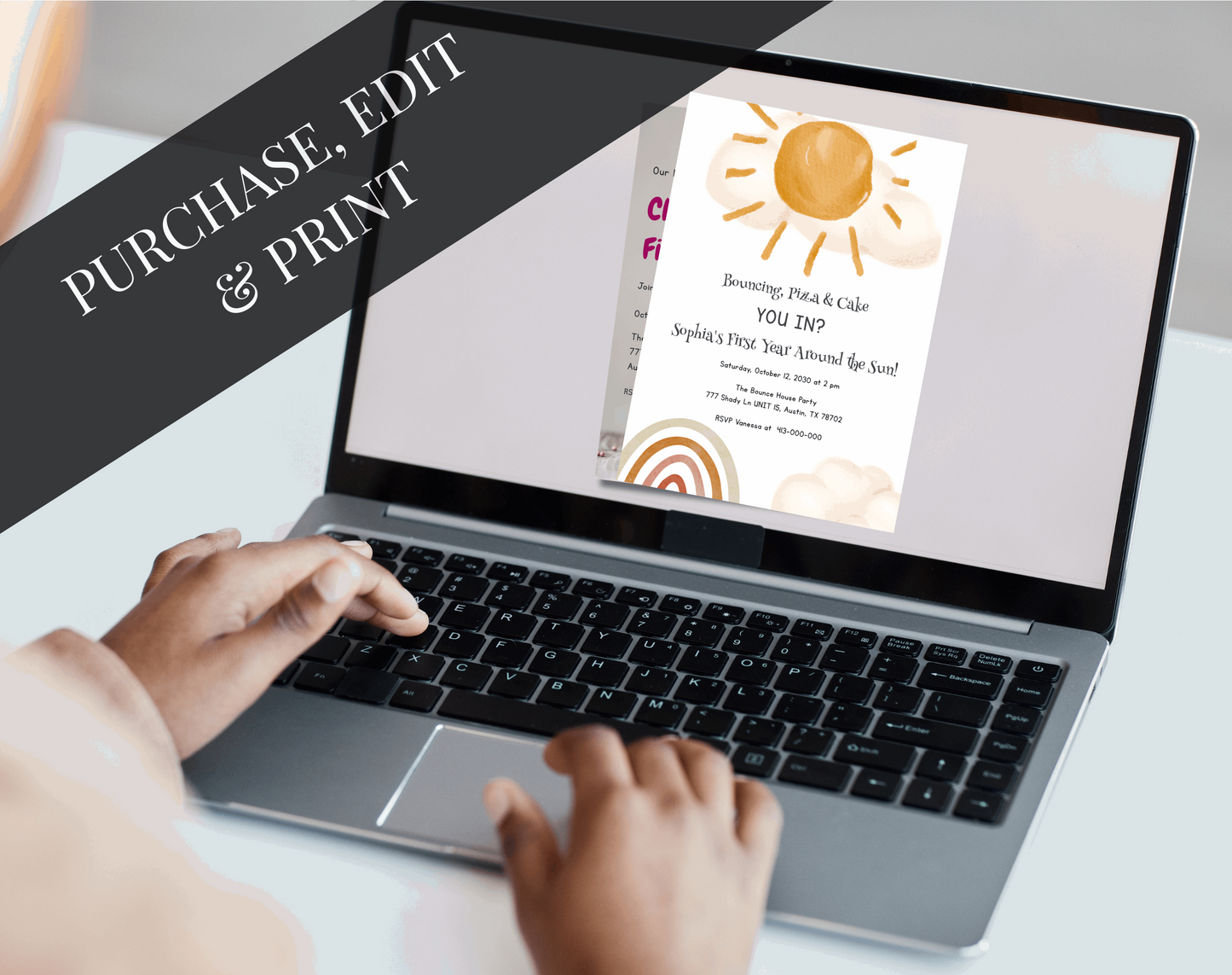 First birthday party invitation - Digital Doc Inc
