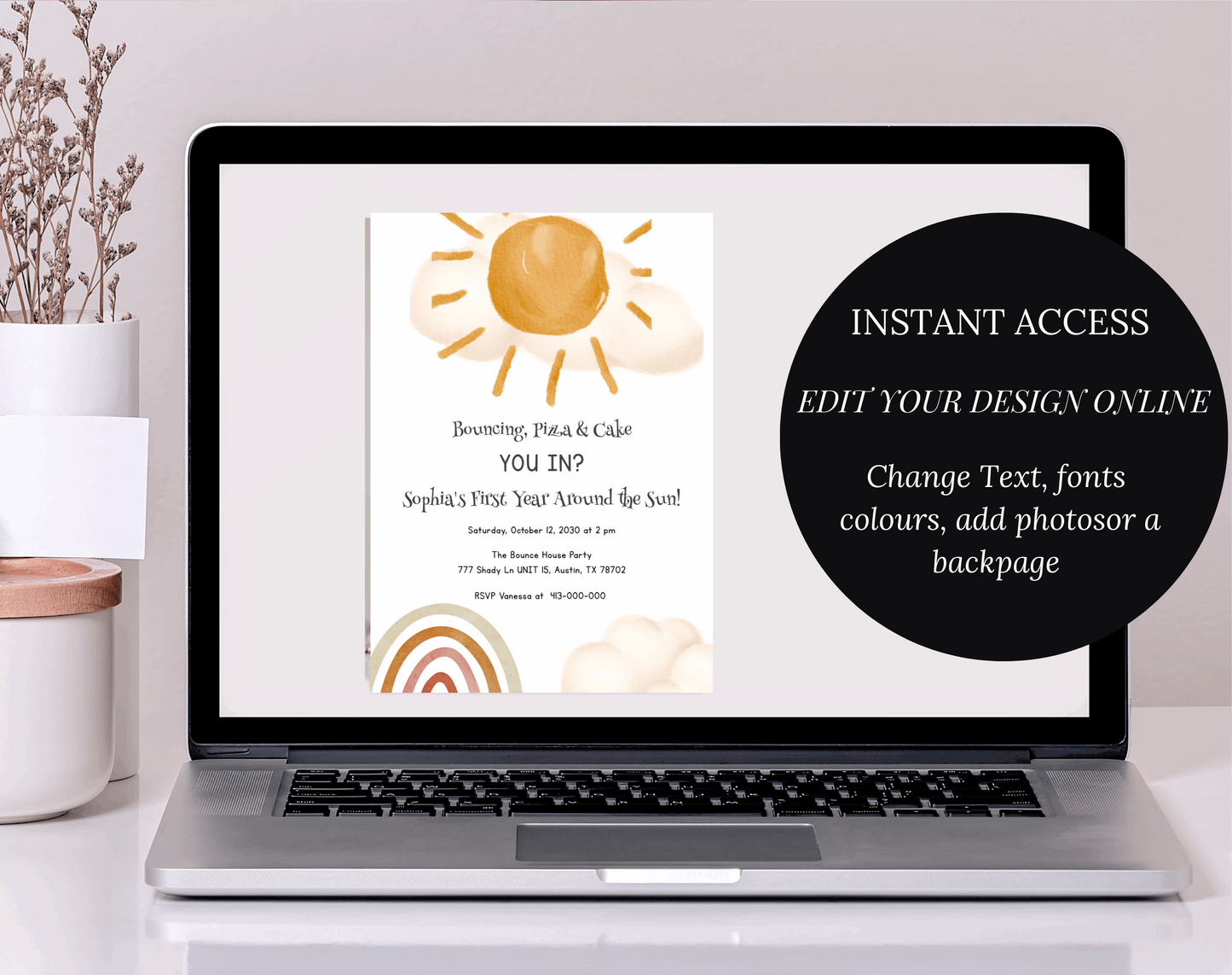First birthday party invitation - Digital Doc Inc
