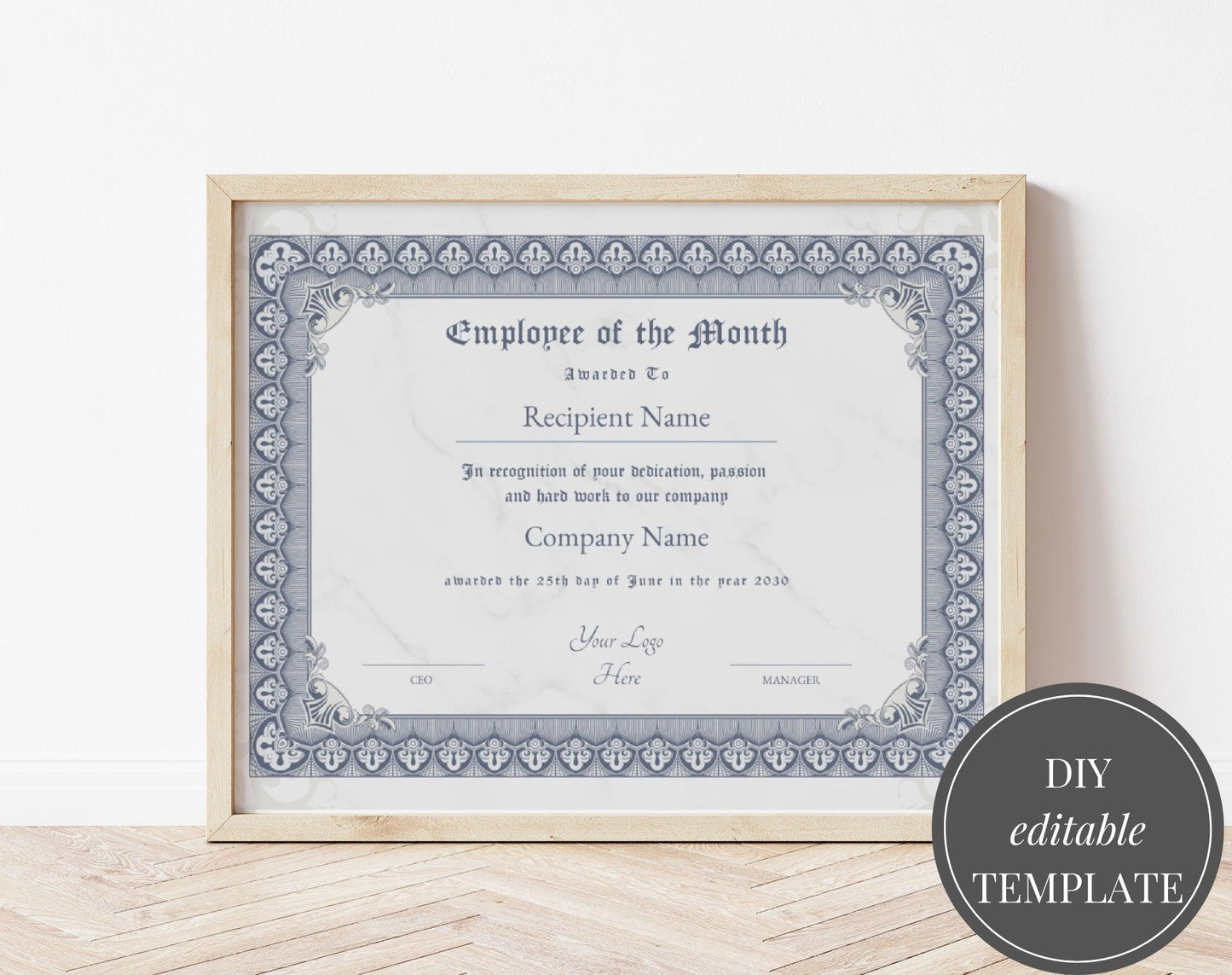 Employee of the Month Certificate - Digital Doc Inc