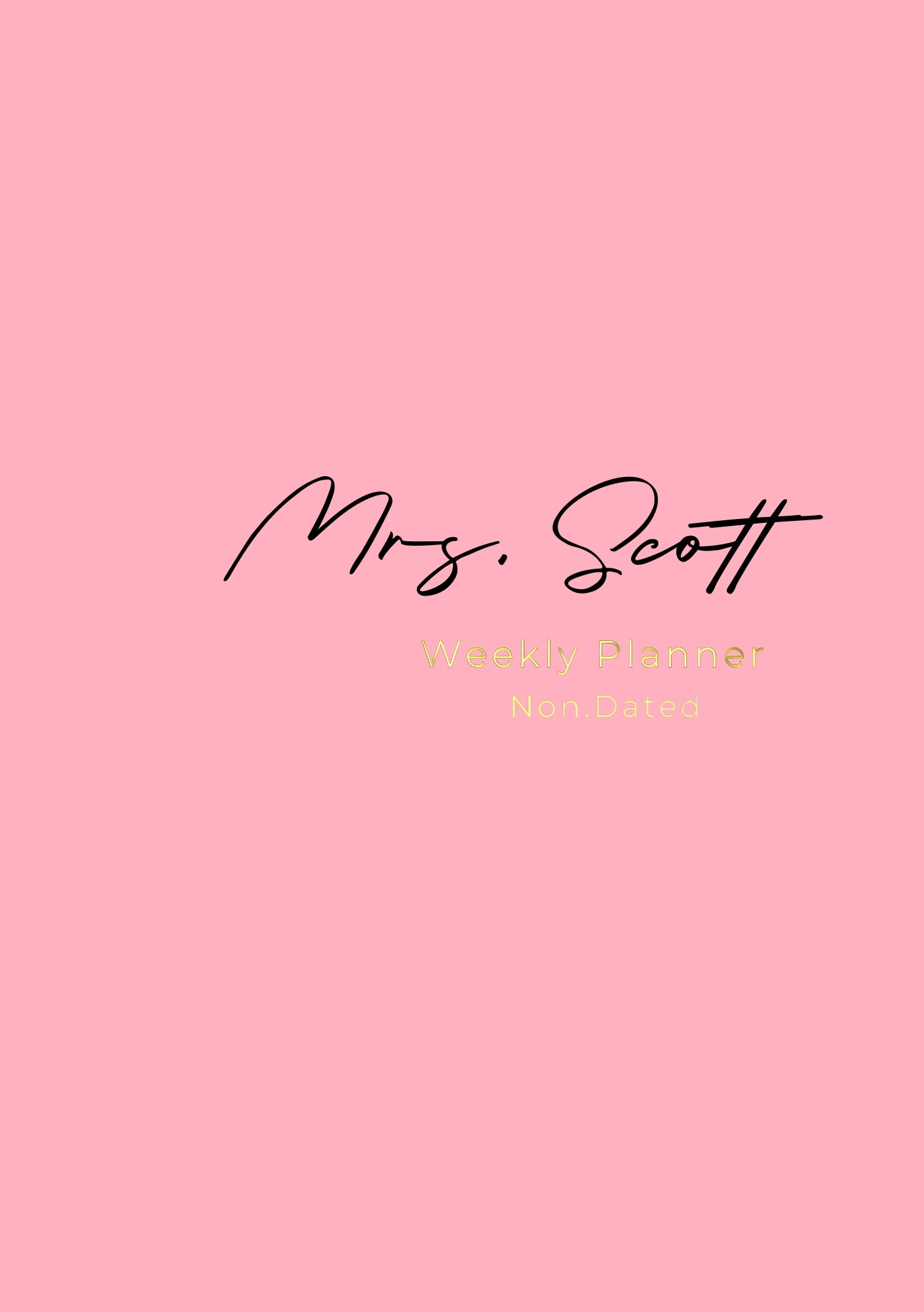 Weekly Goals Planner Notebook To Do List Habit Tracker Journal