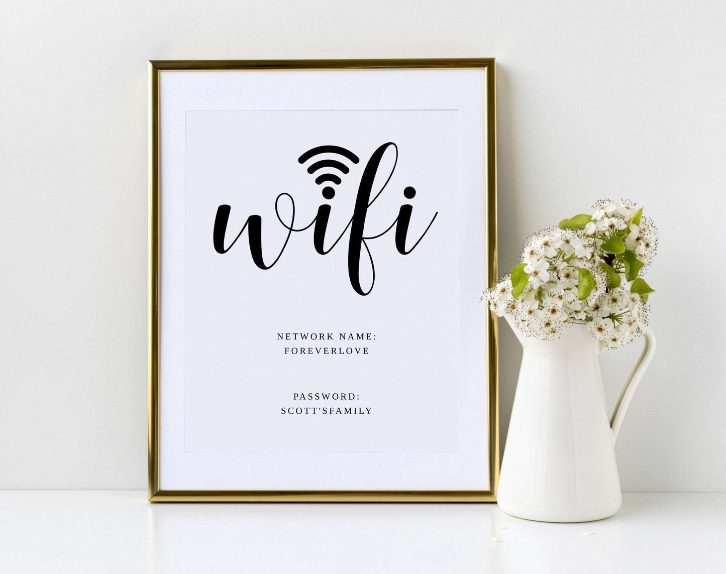 WIFI Sign Printable Instant Download - Digital Doc Inc
