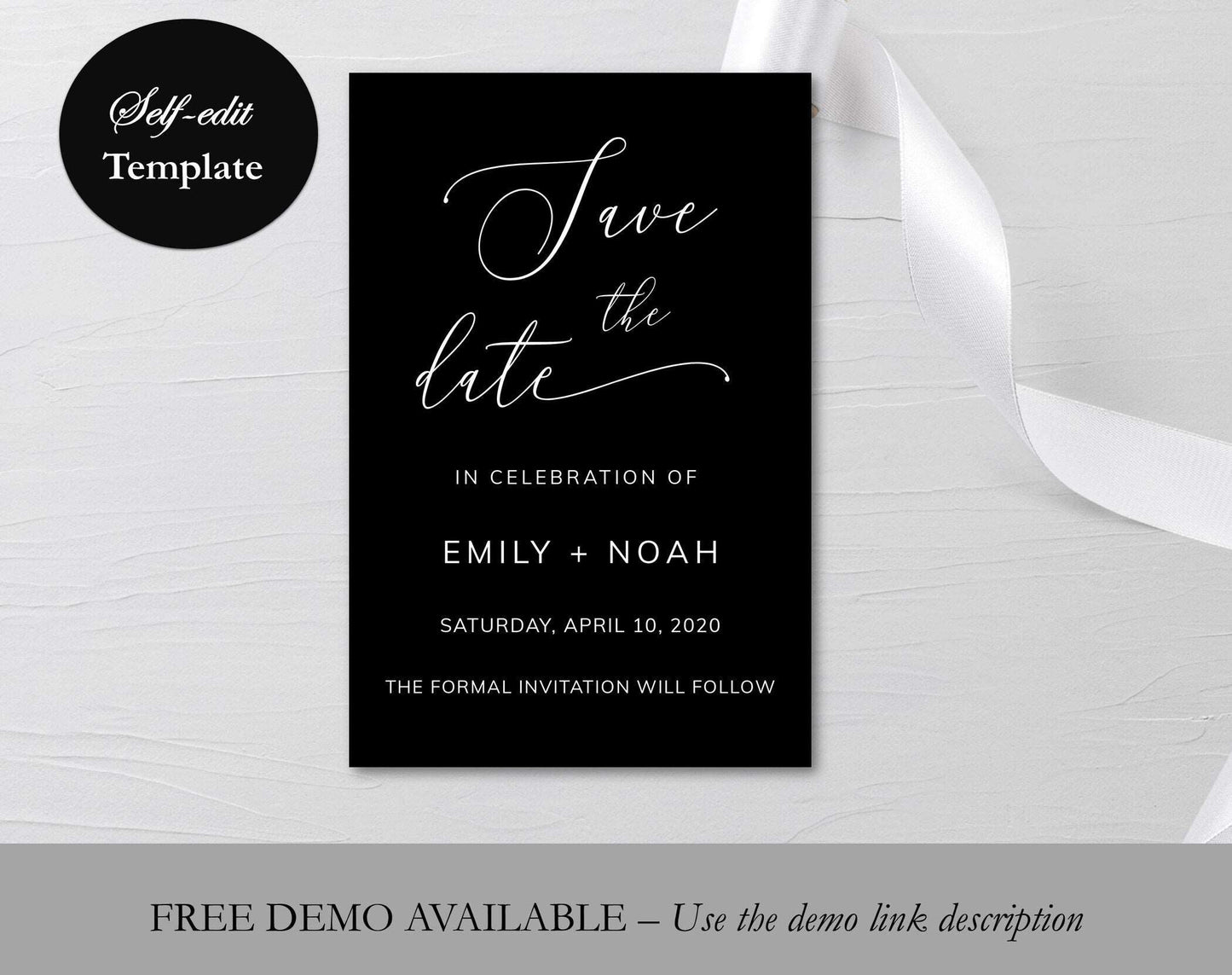 Black & White Save The Date - Digital Doc Inc