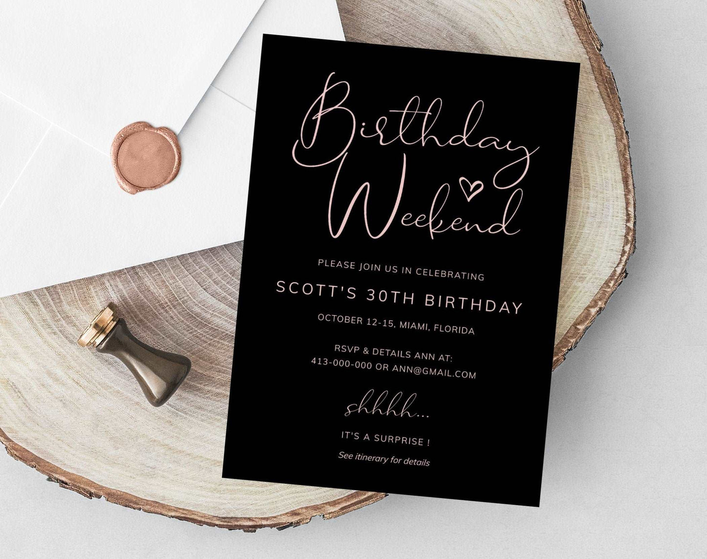 Birthday Invitation Itinerary Template - Digital Doc Inc