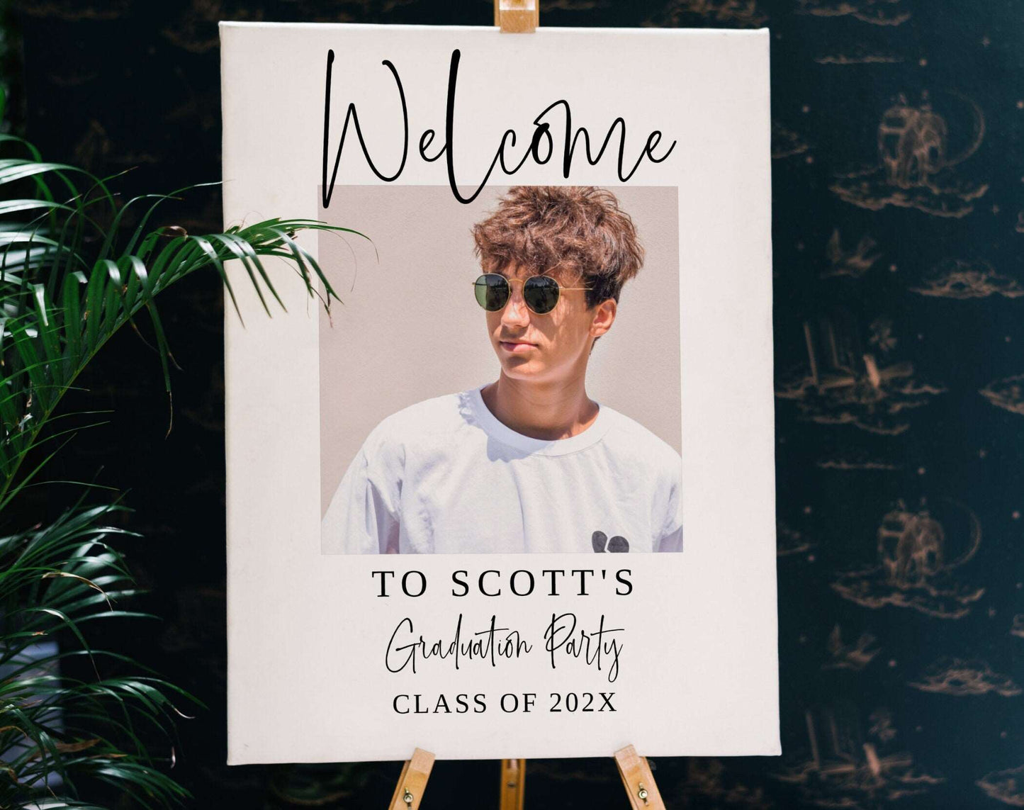 Graduation Decor Welcome Party Sign Template Class of 2023 Instant Download Grad Party Editable Printable Custom Sign
