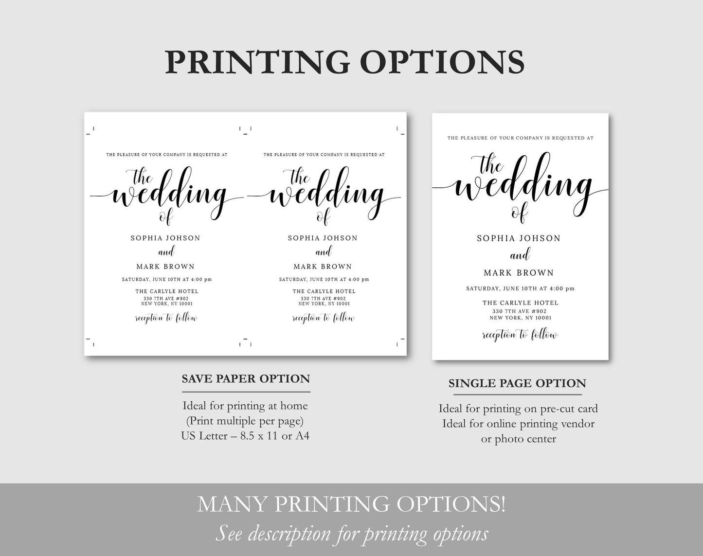 Minimalist Wedding Invitation Template - Digital Doc Inc