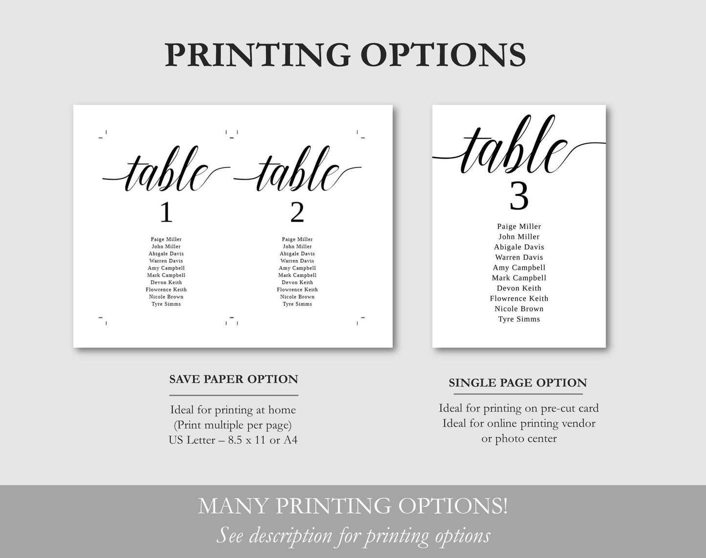Wedding Seating Chart Template - Digital Doc Inc