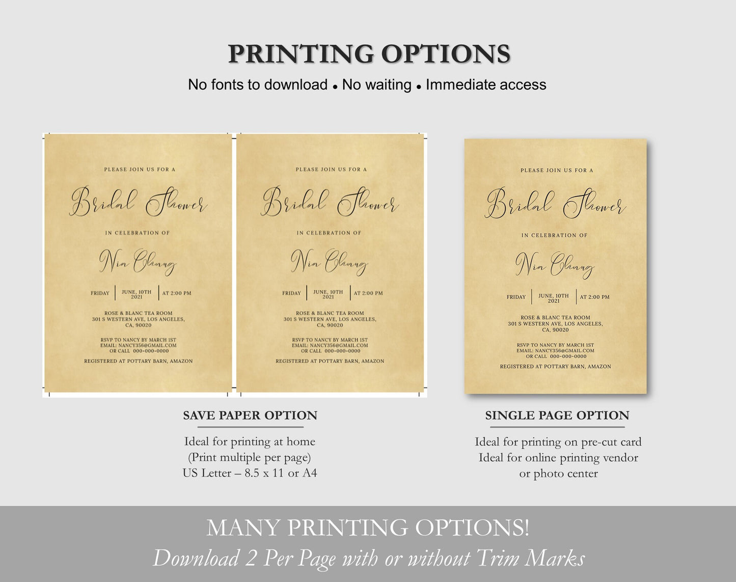Bridal Shower Invitation Template