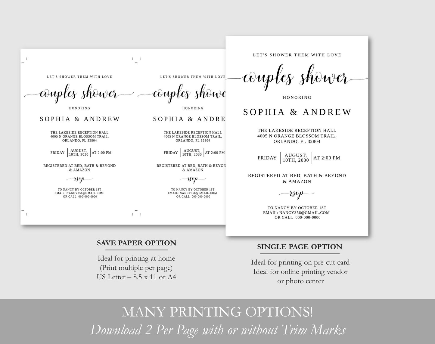 Rehearsal Dinner Invitation Digital Download - Digital Doc Inc
