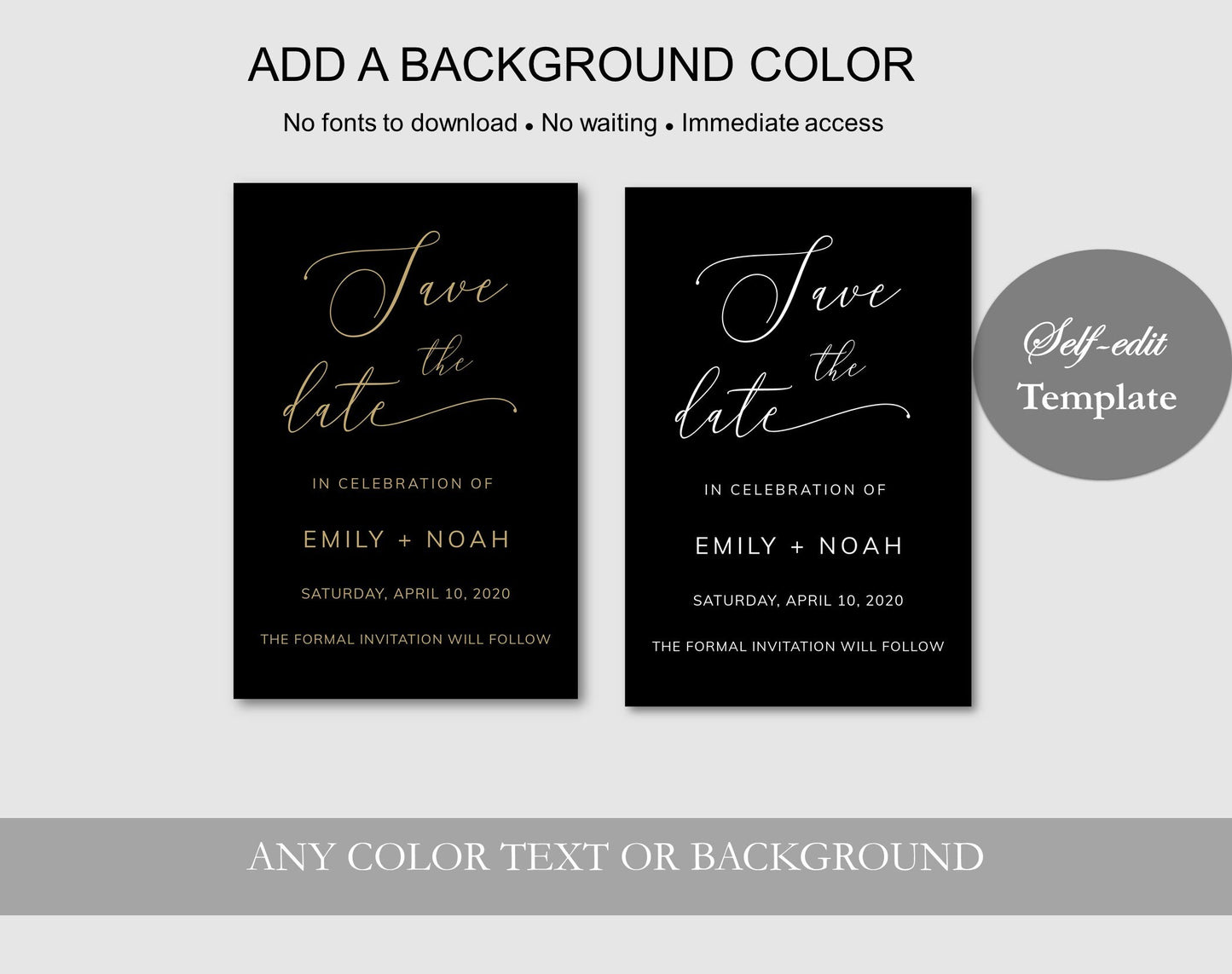 Black & White Save The Date - Digital Doc Inc