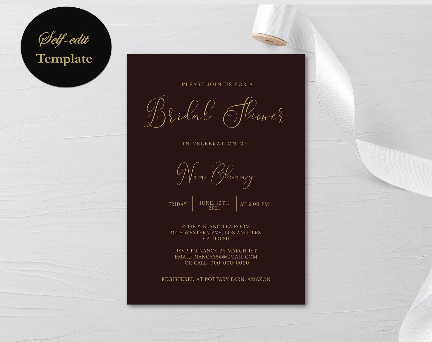 Bridal Shower Invitation Template
