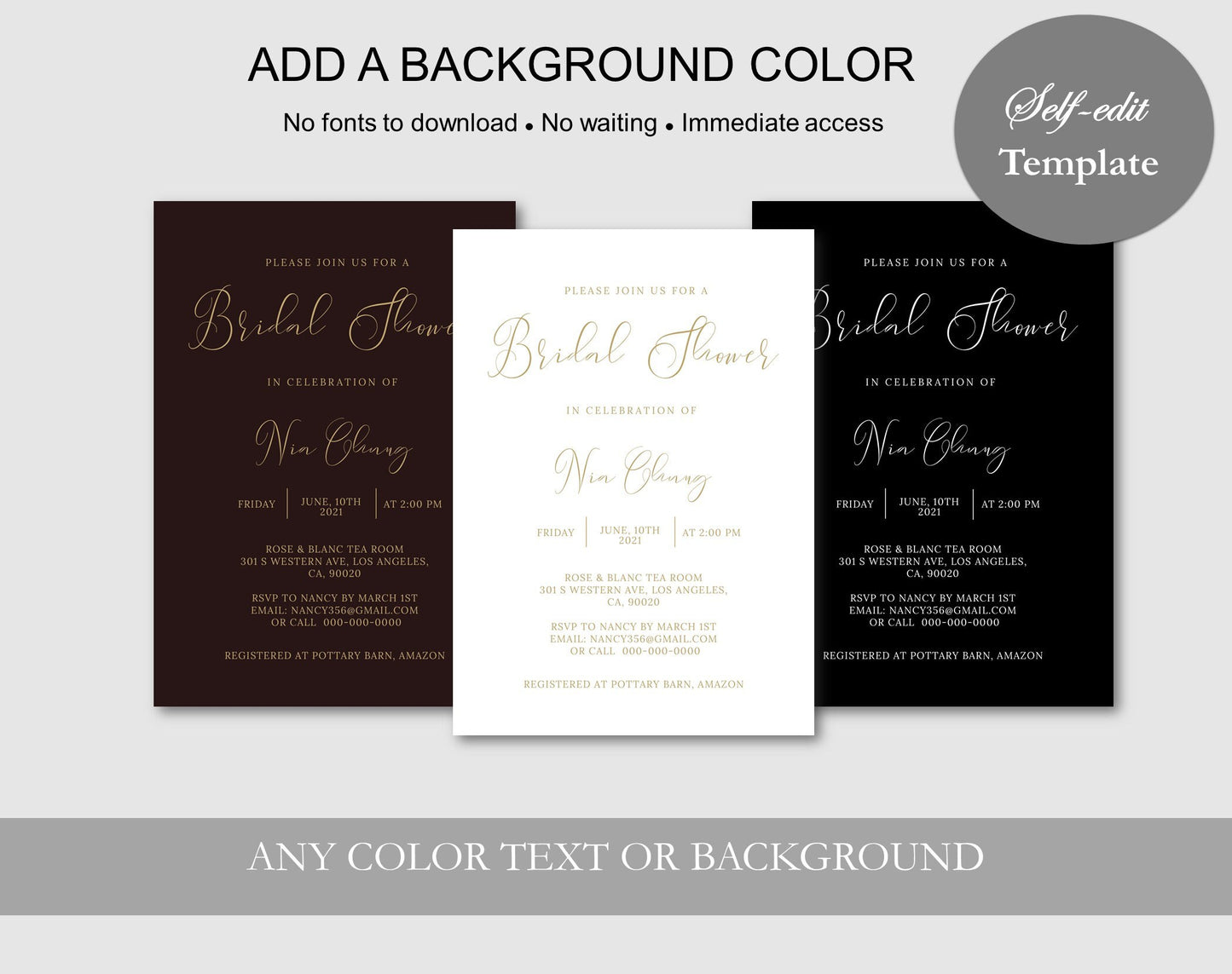 Bridal Shower Invitation Template