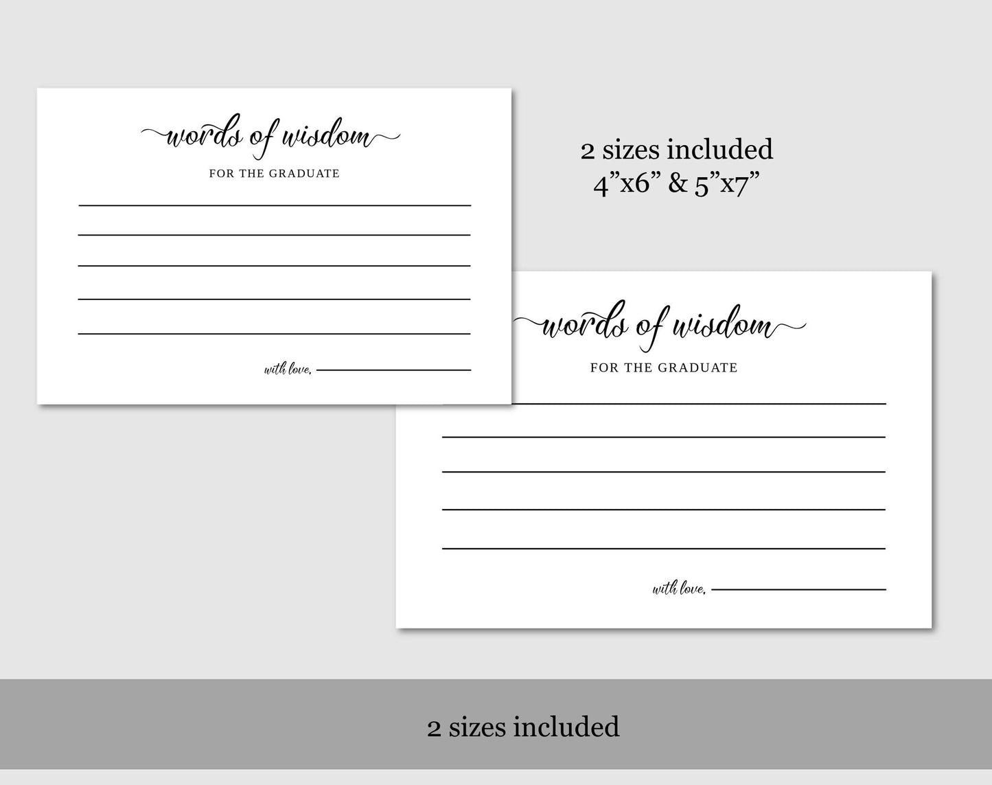 Graduation Words Of Wisdom Cards - Digital Doc Inc