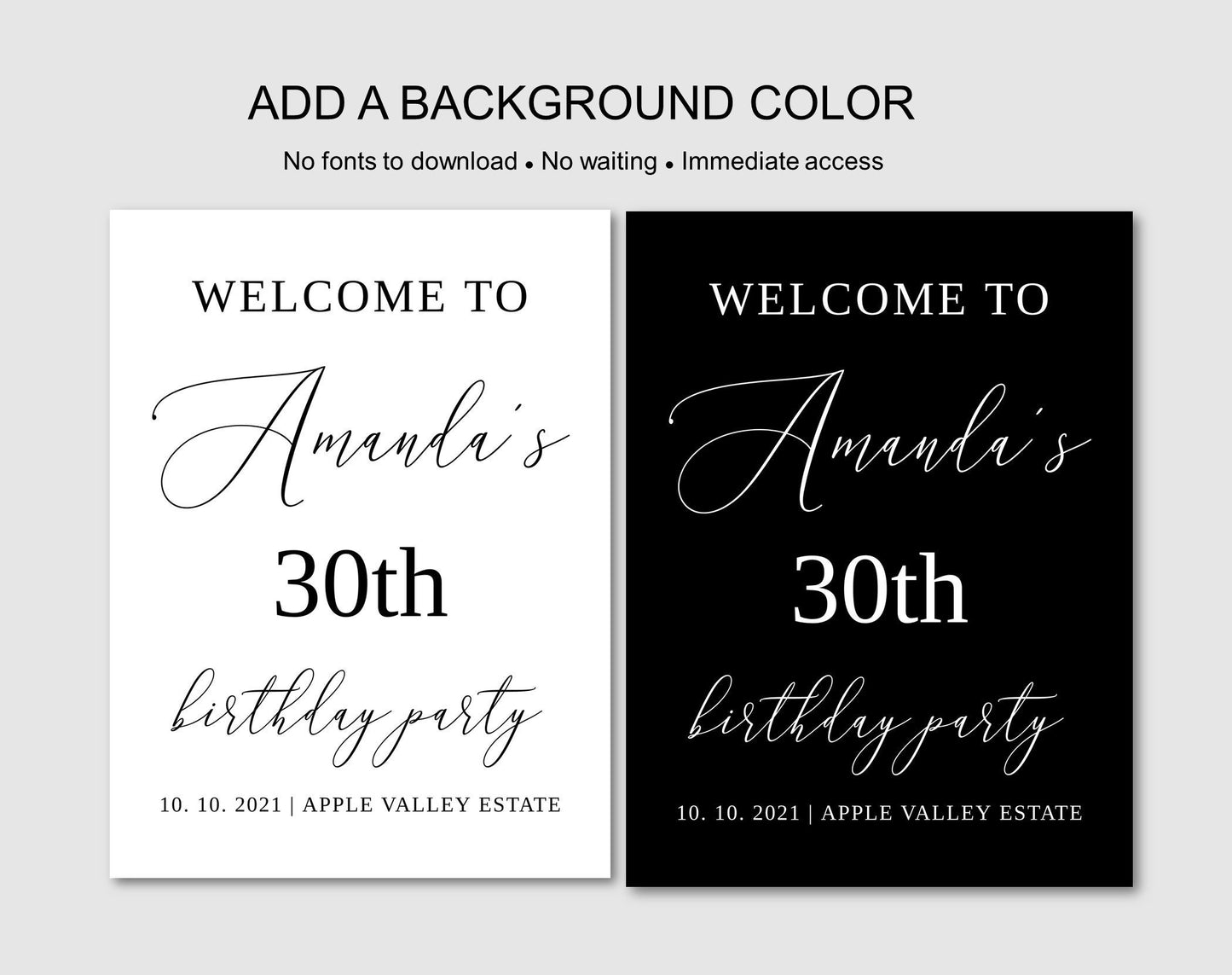 Birthday Party Welcome