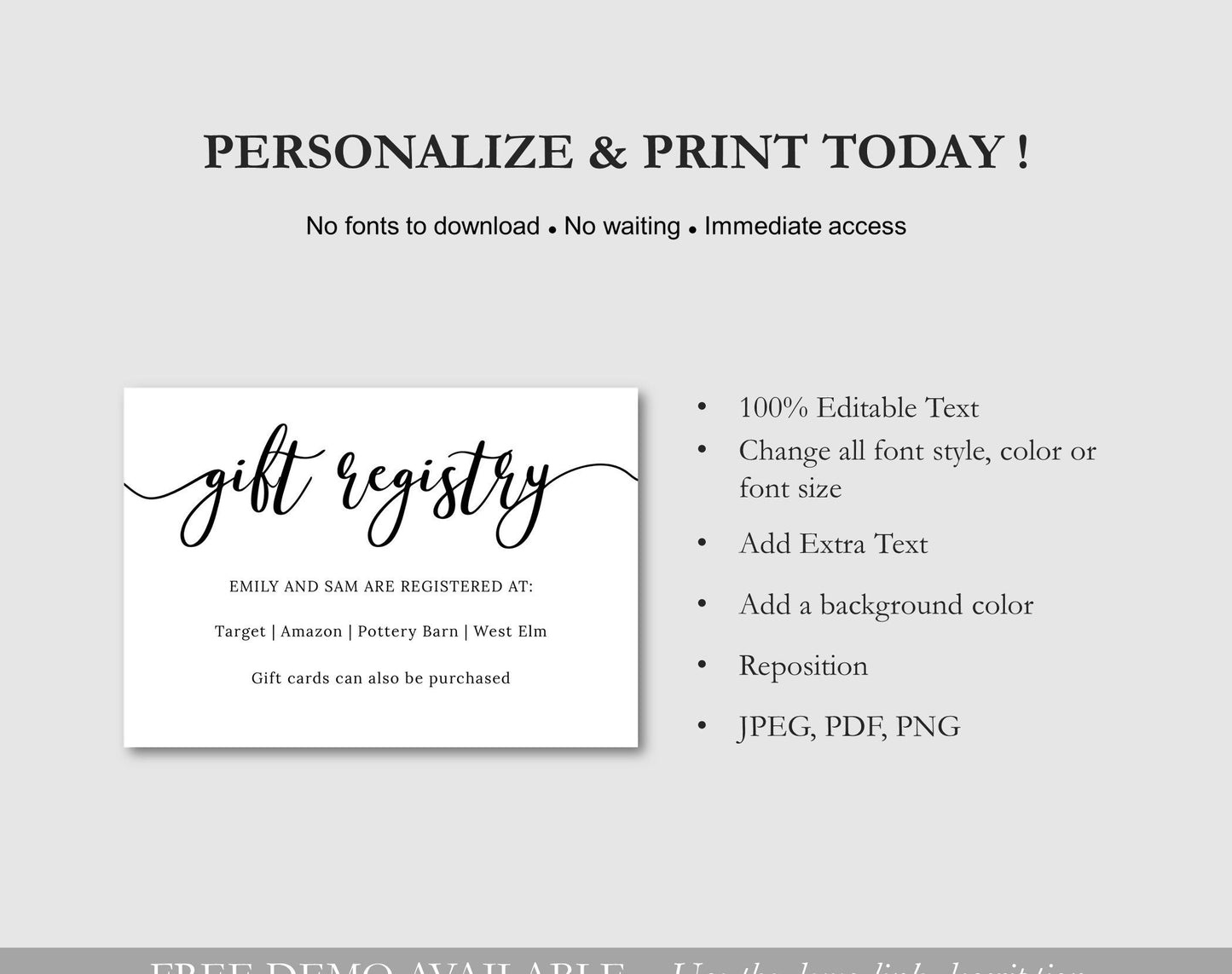 Registry Card Template - Digital Doc Inc