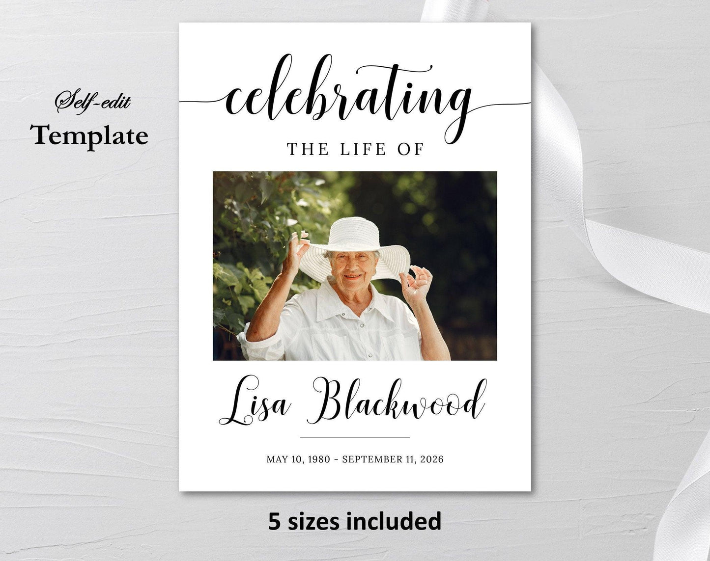 Memorial Sign Editable Template - Digital Doc Inc