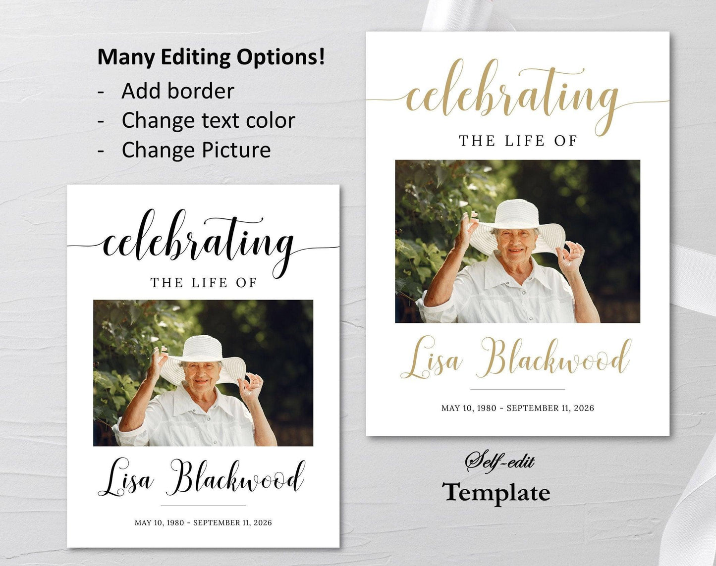 Memorial Sign Editable Template - Digital Doc Inc