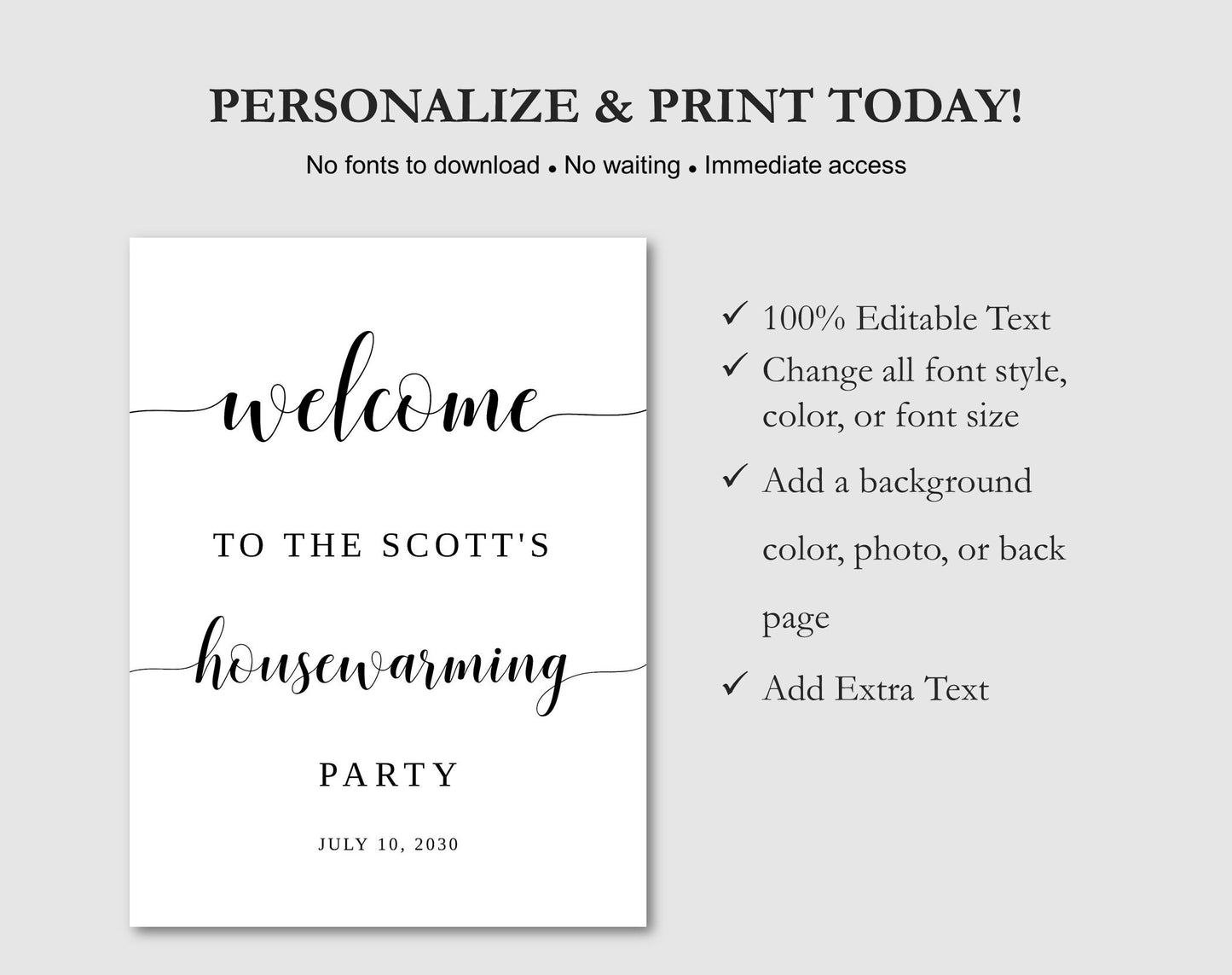 Housewarming Party Decorations - Digital Doc Inc
