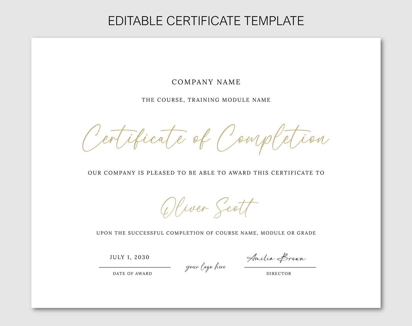 Award Certificate Design - Digital Doc Inc