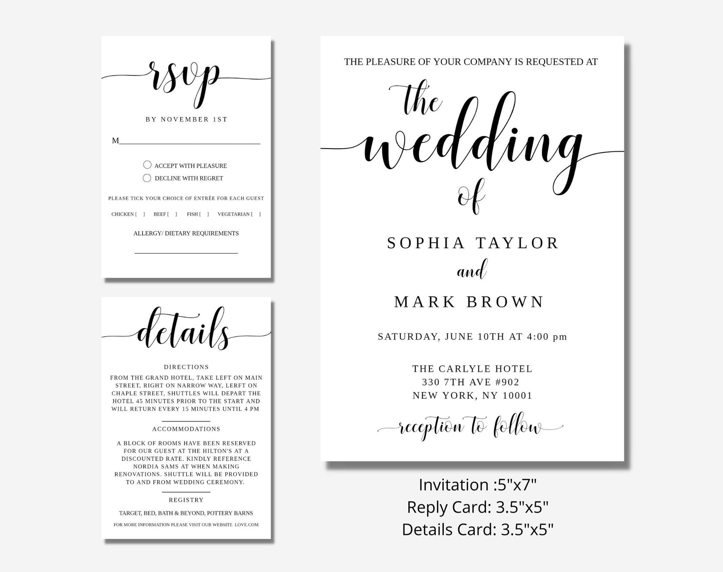 Minimalist Wedding Invitation Template - Digital Doc Inc