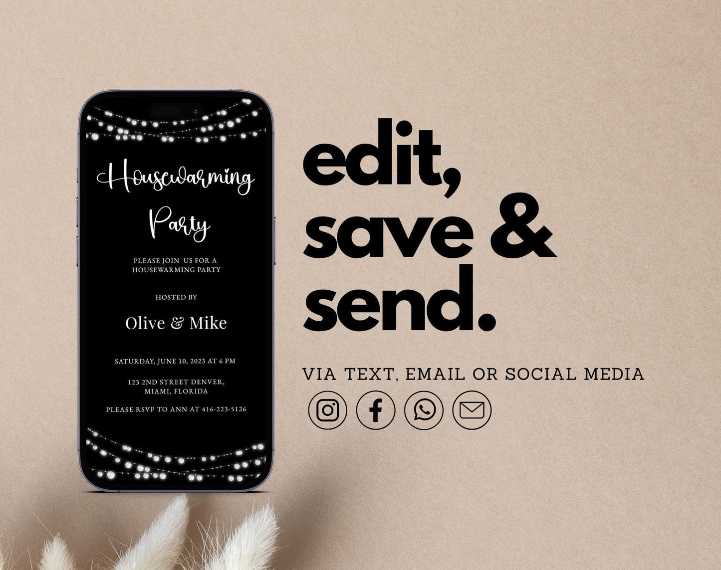 Housewarming Party Invitation Template - Digital Doc Inc