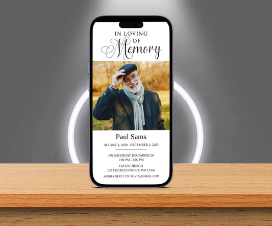 Funeral Invitation Template - Digital Doc Inc