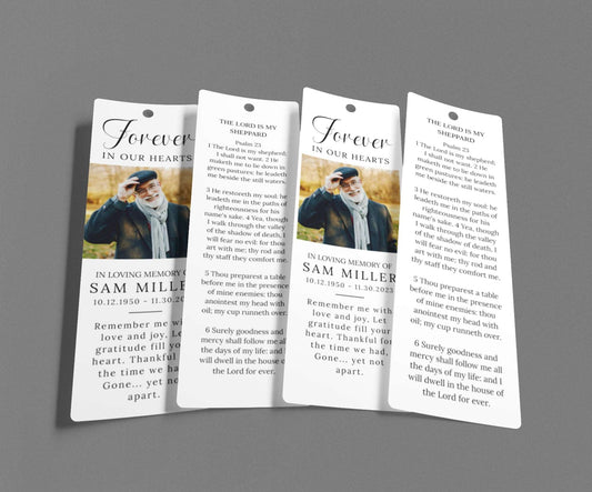 Funeral Bookmark Editable - Digital Doc Inc
