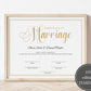 Wedding Marriage Certificate Design - Digital Doc Inc