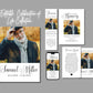 Funeral Program, Prayer Card, Easel Display, Memorial Bookmark & Phone Invitation Announcement Bundle - Digital Doc Inc