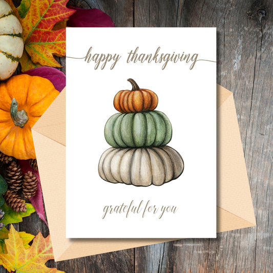 Happy Thanksgiving Pumpkin Pie Greeting Card