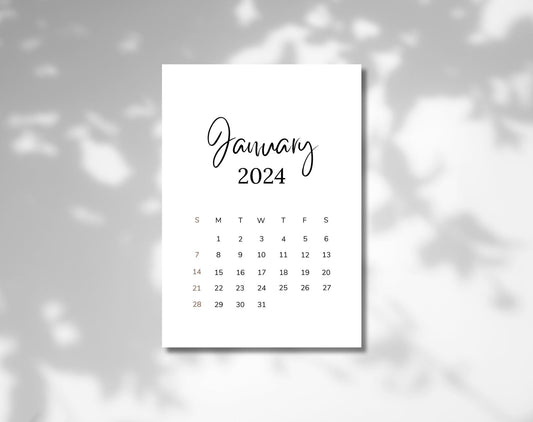 2024 Calendar Printable