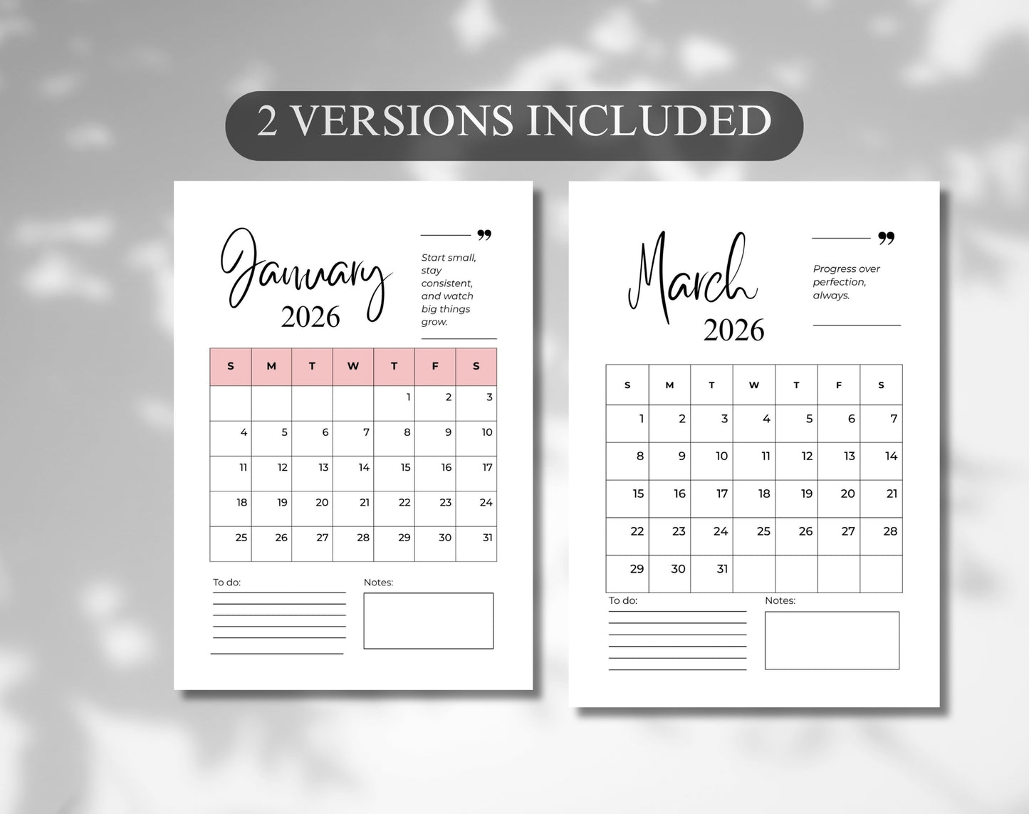 2026 Calendar Printable