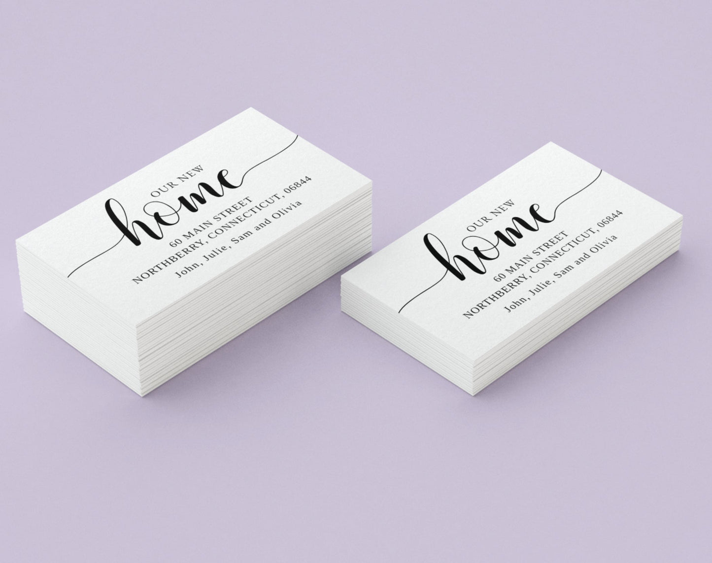 Moving Announcement Business Card Size