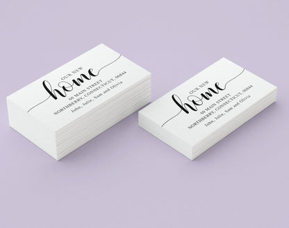 Moving Announcement Business Card Size