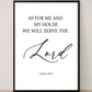 As For Me and My House, Christian Wall Art, Scripture Bible Verse Home Decor