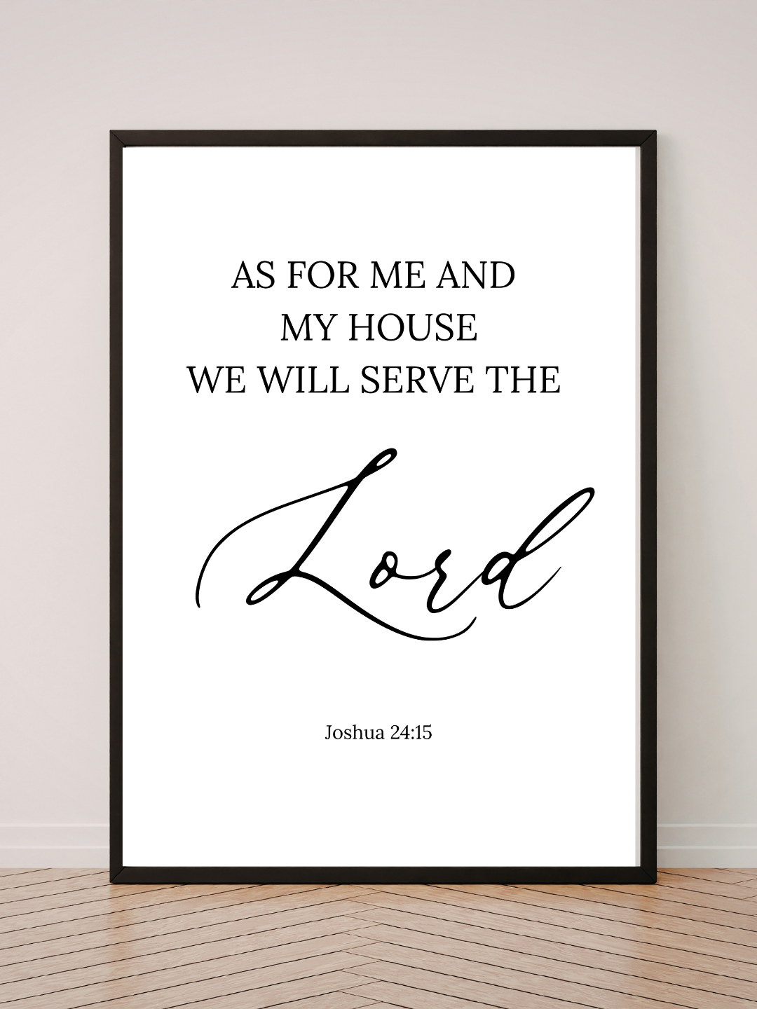 As For Me and My House, Christian Wall Art, Scripture Bible Verse Home Decor