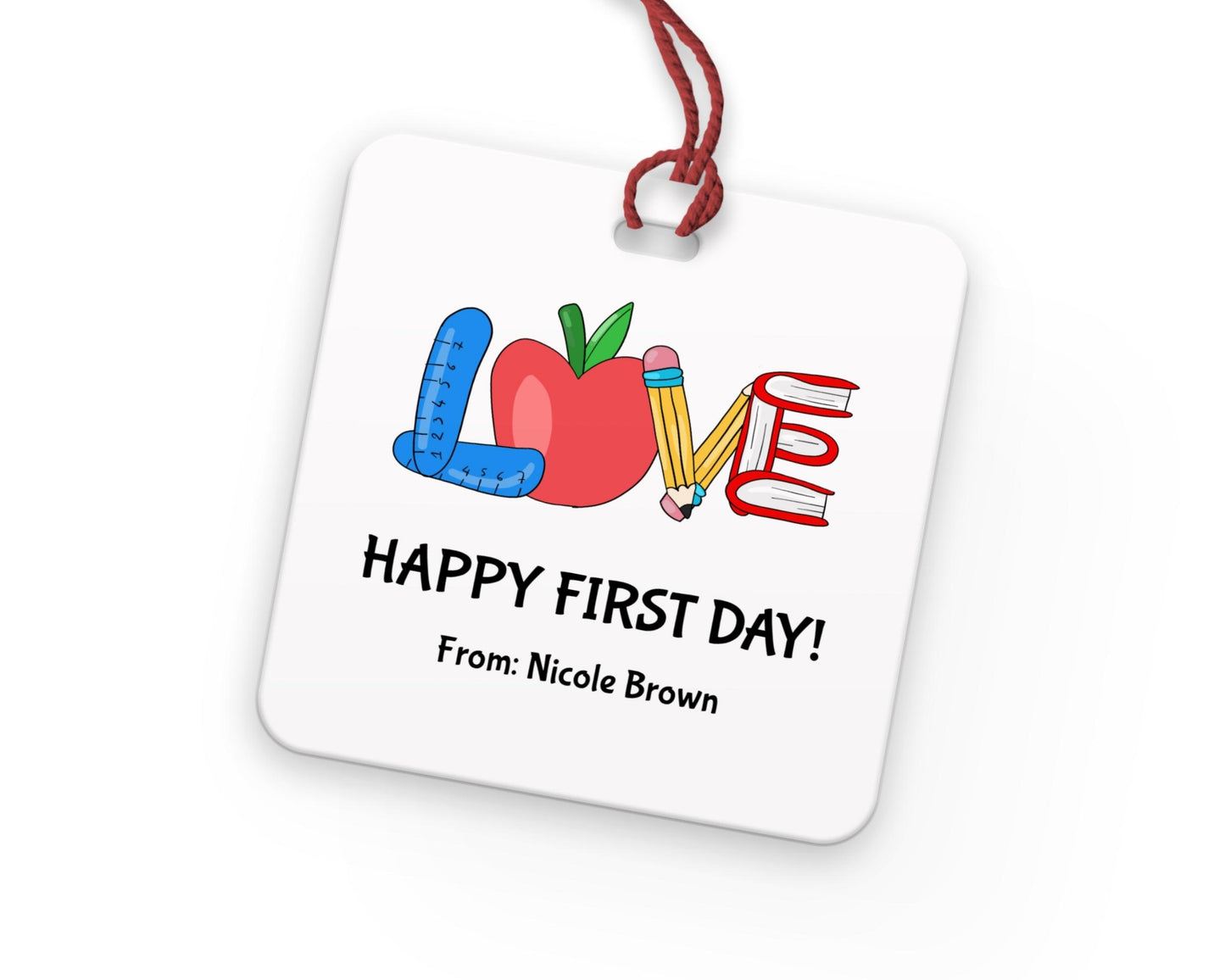 Printable First Day of School Gift Tag - Digital Doc Inc