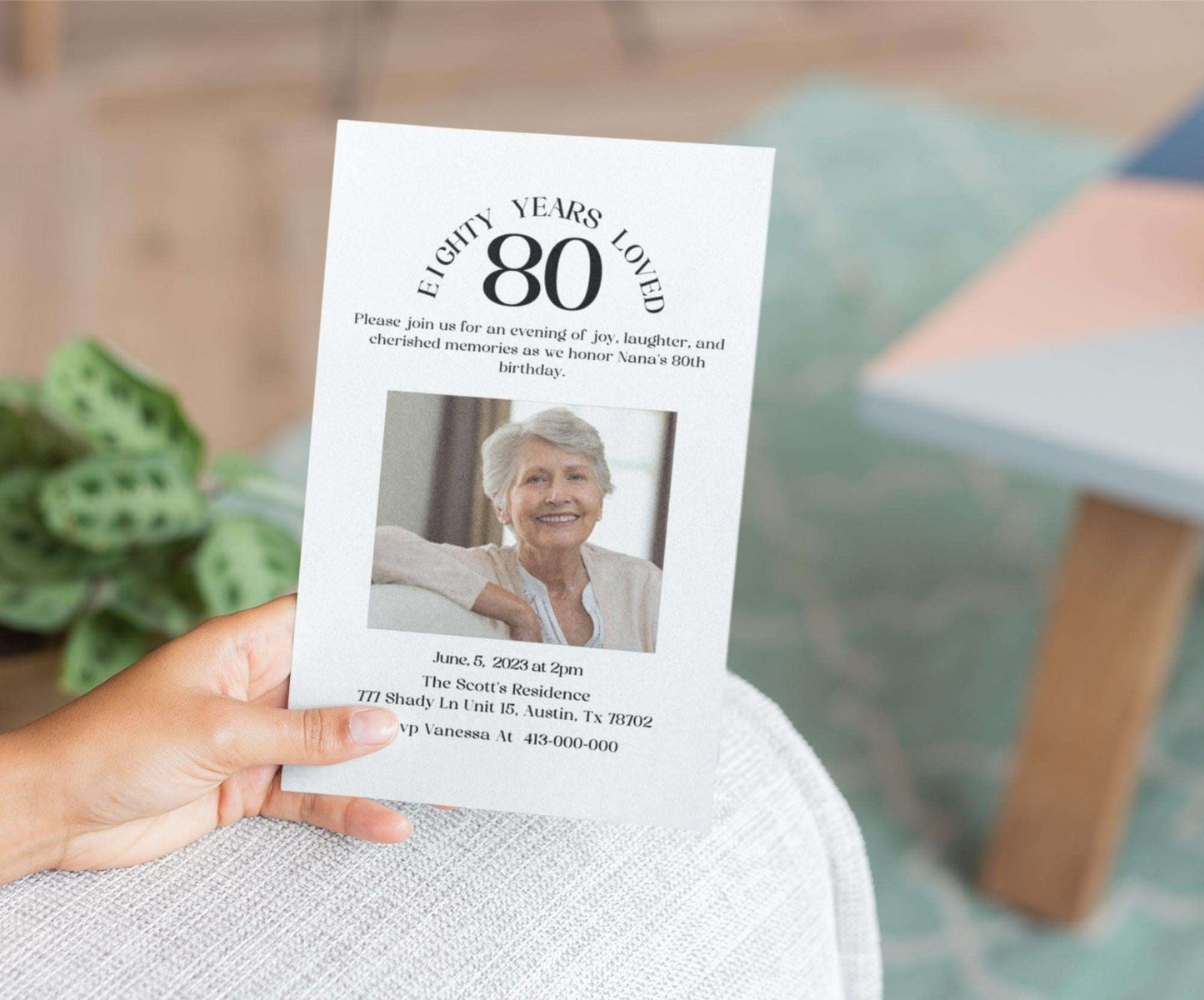 80th birthday party invite - Digital Doc Inc