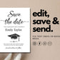 graduation save the date editable template share using text, email or print